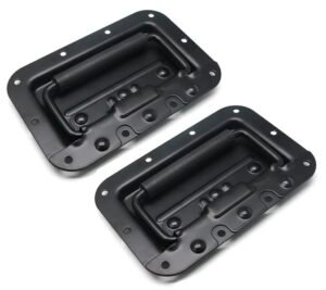 Spring loaded handles for guitar cabinet.
